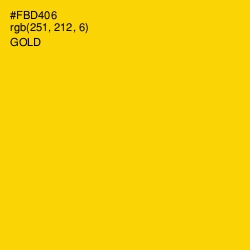 #FBD406 - Gold Color Image