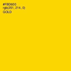 #FBD600 - Gold Color Image