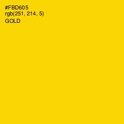 #FBD605 - Gold Color Image