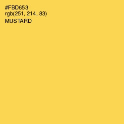 #FBD653 - Mustard Color Image