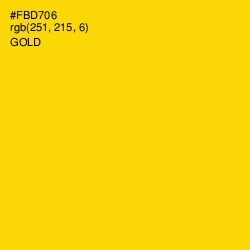 #FBD706 - Gold Color Image