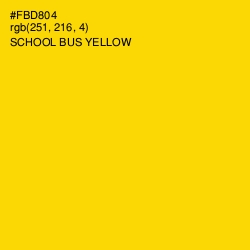 #FBD804 - School bus Yellow Color Image