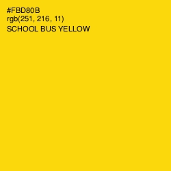 #FBD80B - School bus Yellow Color Image