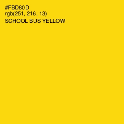 #FBD80D - School bus Yellow Color Image