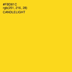 #FBD81C - Candlelight Color Image
