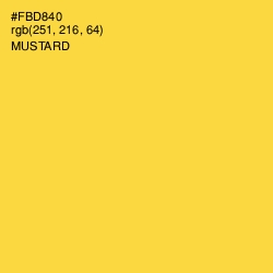 #FBD840 - Mustard Color Image