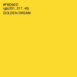 #FBD92D - Golden Dream Color Image
