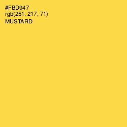 #FBD947 - Mustard Color Image