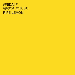 #FBDA1F - Ripe Lemon Color Image