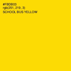 #FBDB03 - School bus Yellow Color Image