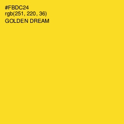 #FBDC24 - Golden Dream Color Image