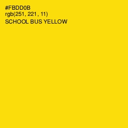 #FBDD0B - School bus Yellow Color Image