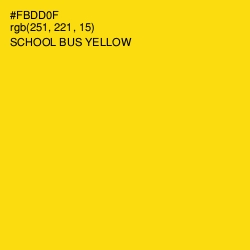 #FBDD0F - School bus Yellow Color Image
