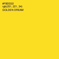 #FBDD22 - Golden Dream Color Image