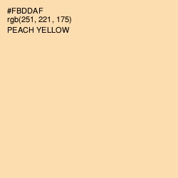 #FBDDAF - Peach Yellow Color Image