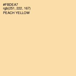 #FBDEA7 - Peach Yellow Color Image