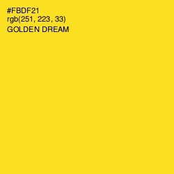 #FBDF21 - Golden Dream Color Image