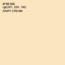 #FBE5BE - Dairy Cream Color Image