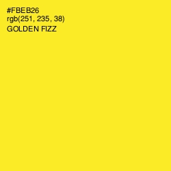 #FBEB26 - Golden Fizz Color Image