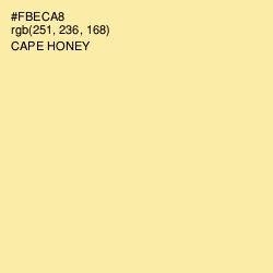 #FBECA8 - Cape Honey Color Image