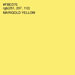 #FBED70 - Marigold Yellow Color Image