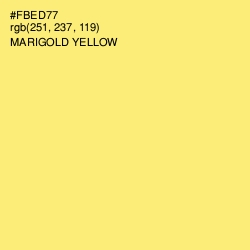 #FBED77 - Marigold Yellow Color Image