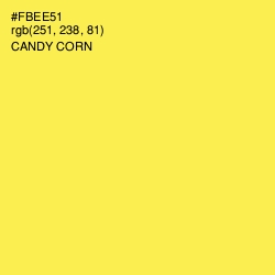 #FBEE51 - Candy Corn Color Image