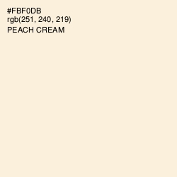 #FBF0DB - Peach Cream Color Image