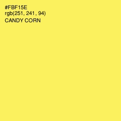 #FBF15E - Candy Corn Color Image