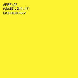 #FBF42F - Golden Fizz Color Image