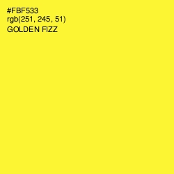 #FBF533 - Golden Fizz Color Image