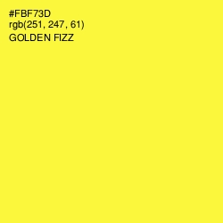 #FBF73D - Golden Fizz Color Image