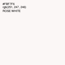 #FBF7F6 - Rose White Color Image