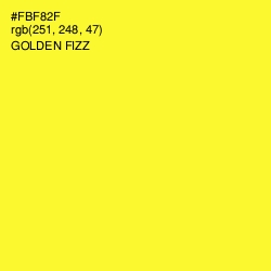 #FBF82F - Golden Fizz Color Image