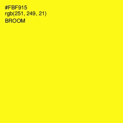 #FBF915 - Broom Color Image