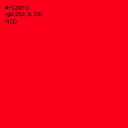 #FC001C - Red Color Image