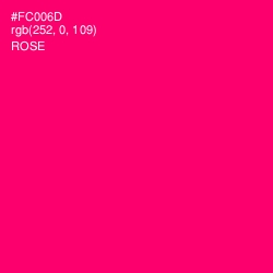 #FC006D - Rose Color Image