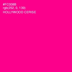 #FC008B - Hollywood Cerise Color Image