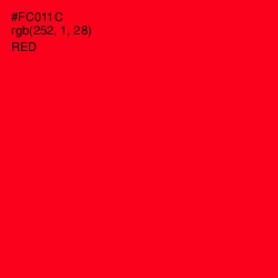 #FC011C - Red Color Image