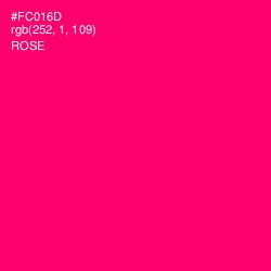 #FC016D - Rose Color Image