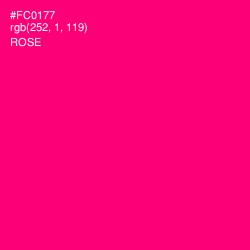 #FC0177 - Rose Color Image