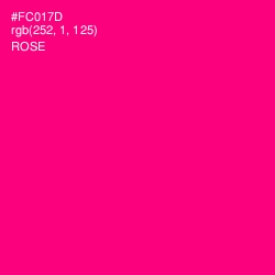 #FC017D - Rose Color Image