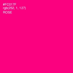 #FC017F - Rose Color Image