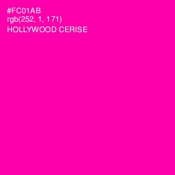 #FC01AB - Hollywood Cerise Color Image