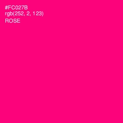 #FC027B - Rose Color Image