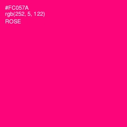 #FC057A - Rose Color Image