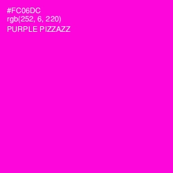 #FC06DC - Purple Pizzazz Color Image