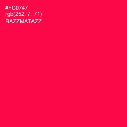 #FC0747 - Razzmatazz Color Image