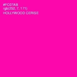#FC07AB - Hollywood Cerise Color Image