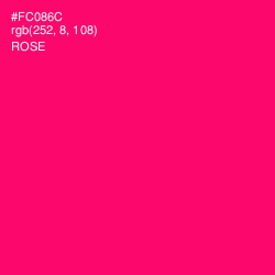 #FC086C - Rose Color Image